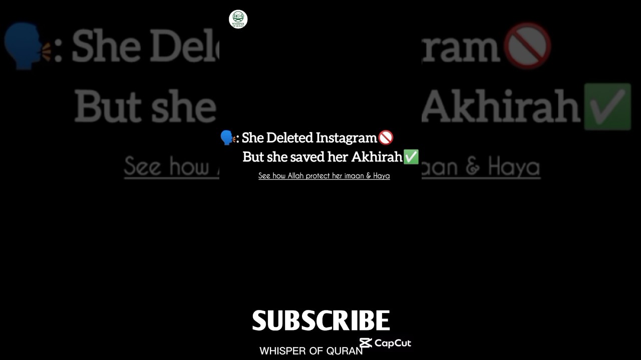 she delete instagram but save akhira 