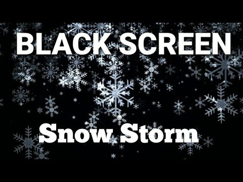 BLACK SCREEN Snow Storm Relaxation Sleep Sound