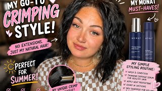 First Hair Styling After Removing Extensions: Crimping &amp; Volume Tutorial