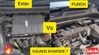 Tata Punch vs Hyundai Exter Engine noise check | which is better ??  #viralvideo #motor