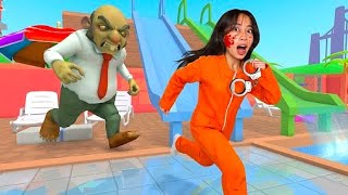 SOFIA ESCAPES MR BRAINS WATERPARK IN ROBLOX (OBBY)