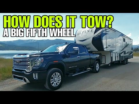 2020 GMC Denali HD towing a HUGE Fifth Wheel RV.  See how it does!