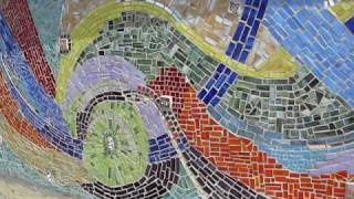Raritan Valley Community College Mosaic Mural - finishing touches
