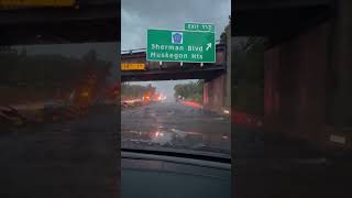Flooding on U S 31 in Muskegon County