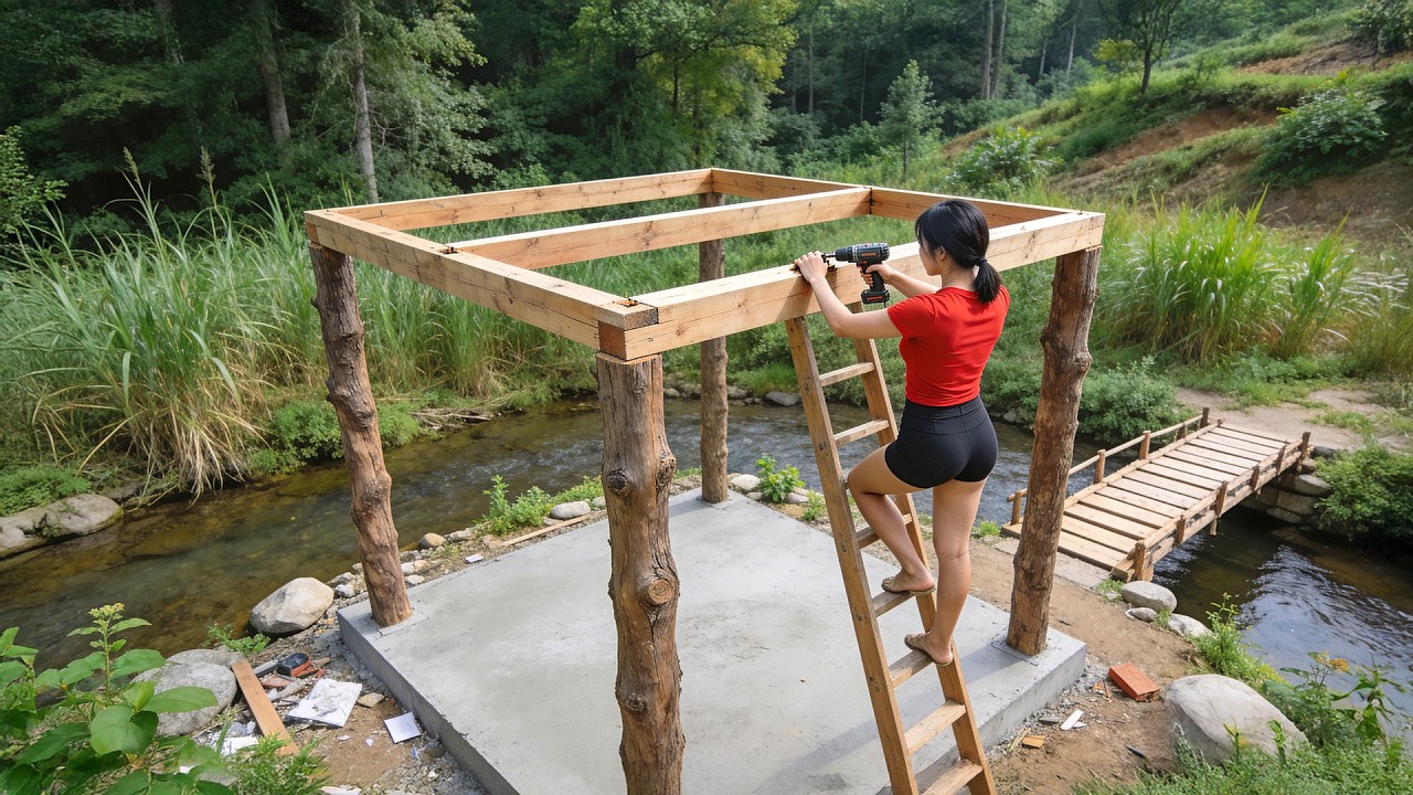 Building a Warm Small House in 5 Days to Survive the Harsh Winter ...