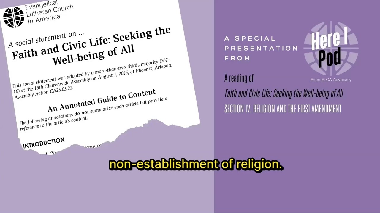 Faith & Civic Life - 4) Religion and the First Amendment