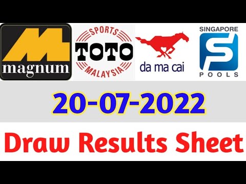 20-07-2022 Today 4D Results Magnum Toto Kuda/Damacai | 4d Result Today | Today 4d Result Live