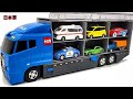 トミカ☆はたらくくるまのミニカーを開封してコンボイへ収納します☆ unbox the Tomica miniature cars and store them in the convoy！