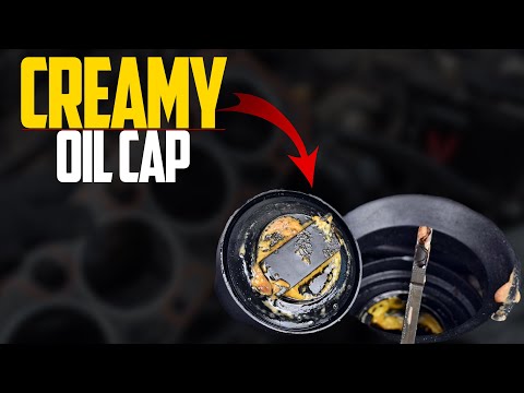 Creamy Liquid On Oil Cap