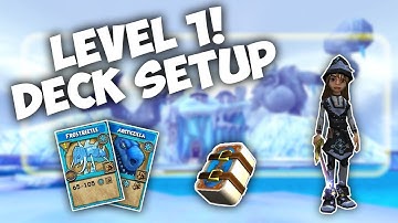 Wizard101 Level 1 Gear and Deck setup!