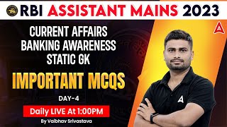 RBI Assistant Mains 2023 | Current Affairs, Banking Awareness & Static GK Important MCQS Day 5