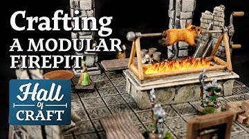 Crafting a Modular Fire Pit with Roasting BOAR on a spit  - Hall of Craft (EP 36)
