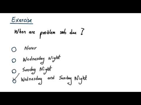 When Are Problem Sets Due? - Intro to Java Programming