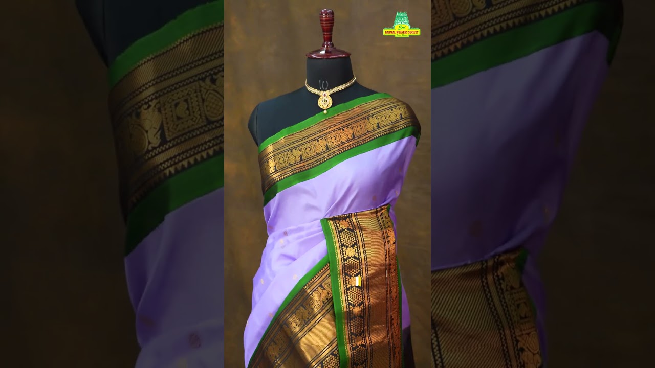 Two Pastel Shades ✨ Paired with a Bold Black Border | Gadwal Weavers Society | Ameerpet |