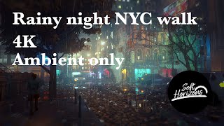 Rainy New York City night walk, PSX style, 4K 1H AMBIENT SOUND ONLY screenshot 5