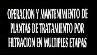 Operacion y mantenimiento de plantas de tratamiento