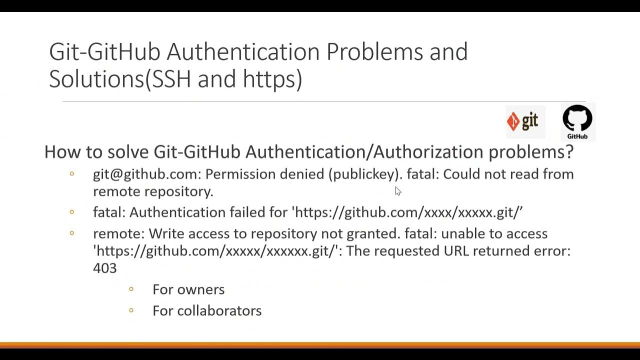Git-Github Authentication Problems And Solutions(Ssh And Https) - Youtube