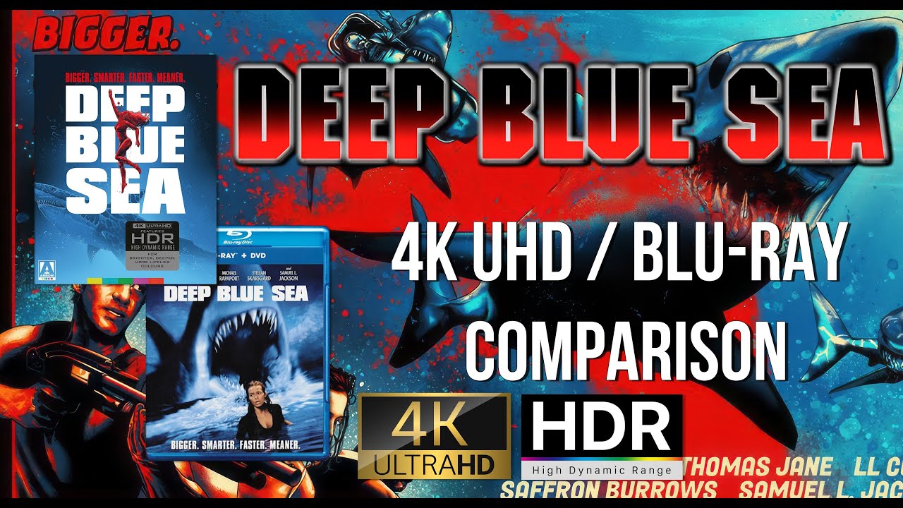 Deep Blue Sea (1999) 4K UHD HDR (2025 Arrow Video) / Blu-ray (2010) Comparison