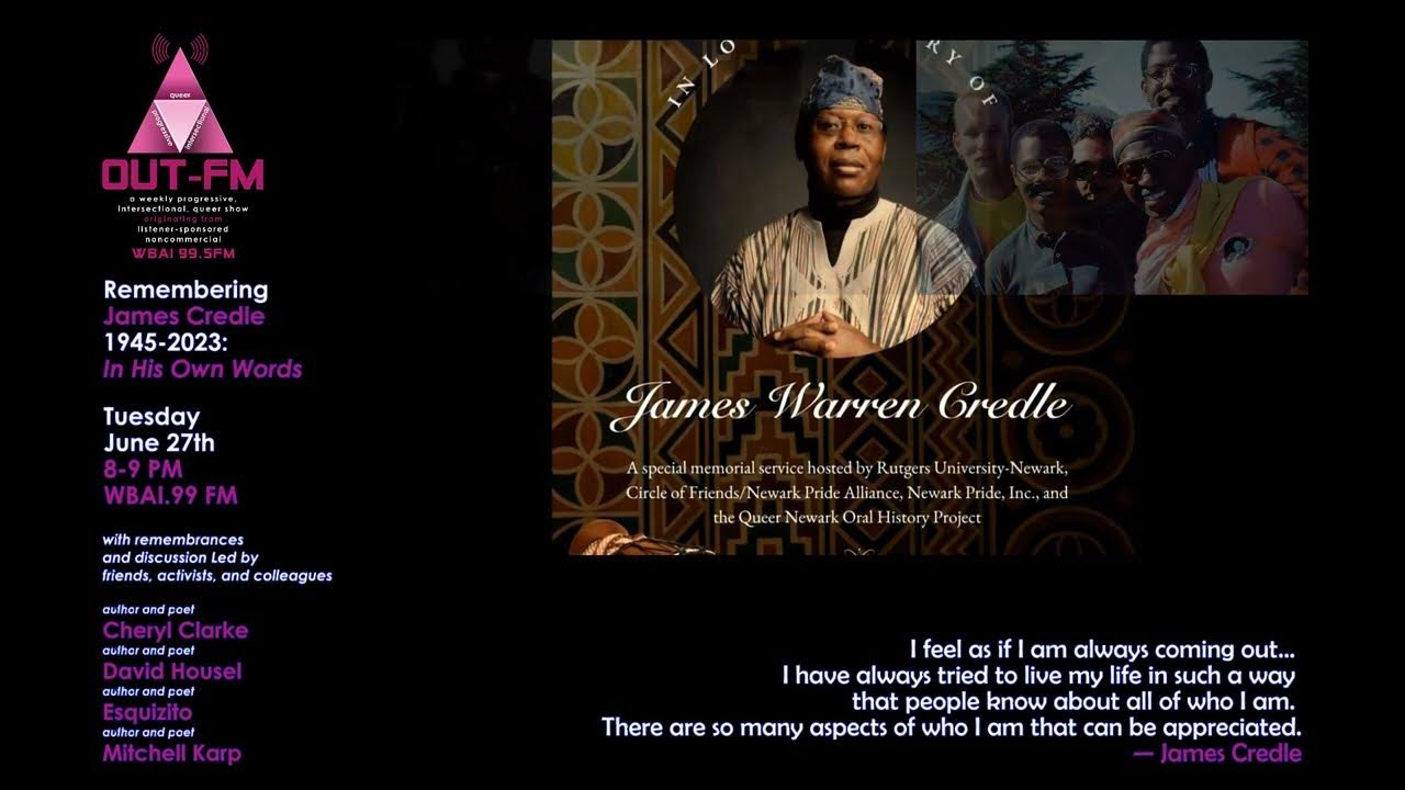 Out fm promo remembering black gay activist james credle tue 06 27