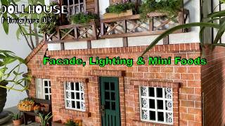 ドールハウス　ハンドメイド1/12 NO.82 DIY 1/12 Dollhouse: Hinged Facade Country House, Antique Lights