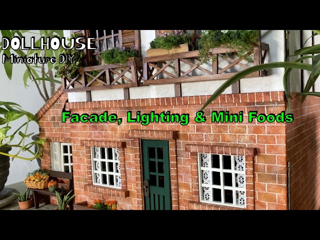 DIY 1/12 Dollhouse: Hinged Facade Country House, Antique Lights