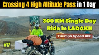 Crossing Baralacha La in Winter Start | 1st Triumph Speed in LADAKH | 4 High Altitude Pass in 1 Day