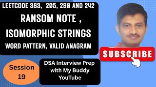 Master 4 EASY LeetCode String Problems  Ransom Note, Isomorphic Strings, Word Pattern, Valid Anagram