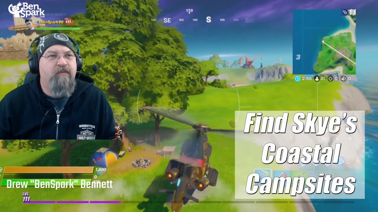 Skye's Adventure Challenges - Skye's Coastal Campsites - Fortnite Chapter 2