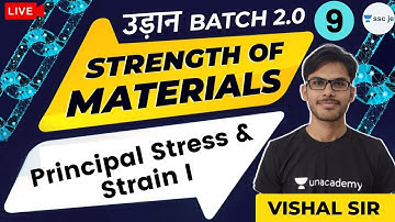 5 PM - SSC JE | उड़ान Batch 2.0 | Strength of Materials by Vishal Sir | Principal Stress & Strain- 1