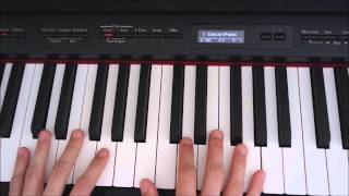 Leçon de piano : exercice du saute-doigts chords