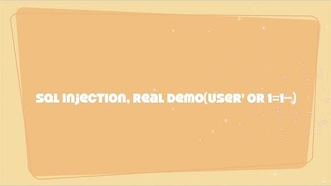 Sql Injection(how to do sql injection)