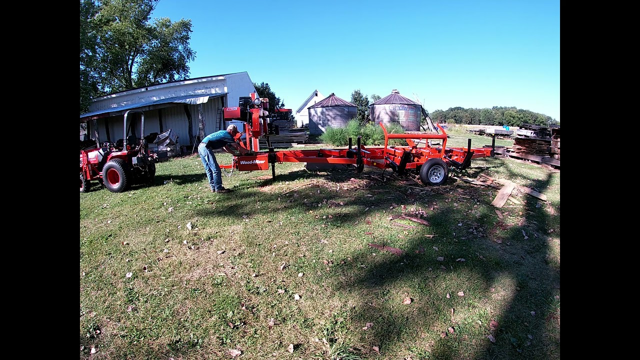 Moving a Portable sawmill how to make Wood Mizer LT35 sawmill Portable YouTube
