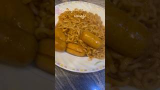 Korean fried noodles with sausage✨ food ytshorts youtubeshorts recipe happycookingtoyou