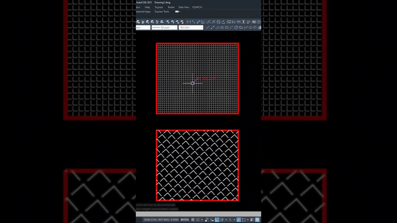 Hatch scale & rotate Auto CAD 