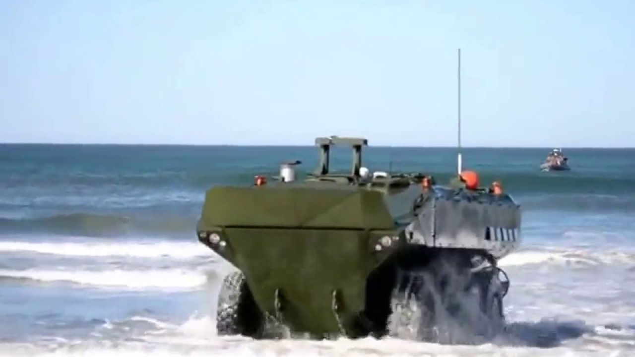 BAE Systems   SuperAV 8X8 Marine Personnel Carrier MPC Coastal Testing 720p