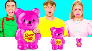 Big, Medium And Small Plate Challenge Amazing Kitchen Tricks By Barada Challenge