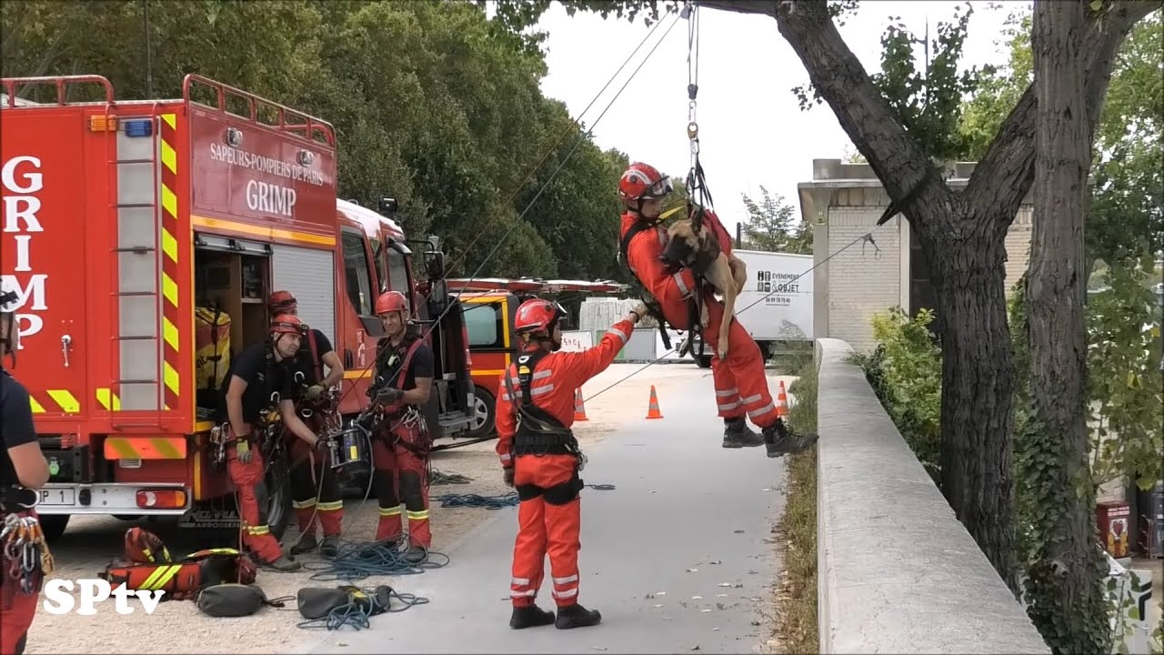 Pompiers de Paris : exercice du GRIMP