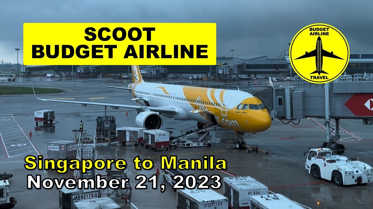 Scoot Budget Airline A321neo Singapore to Manila Nov 21 2023