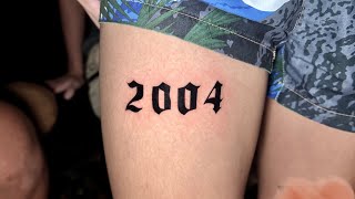 Old English Font Tattoo Design | 2004