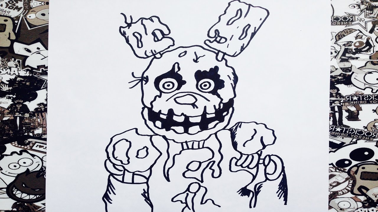 Como dibujar a spring trap five nights at freddy's | how to draw spring trap  - thptnganamst.edu.vn