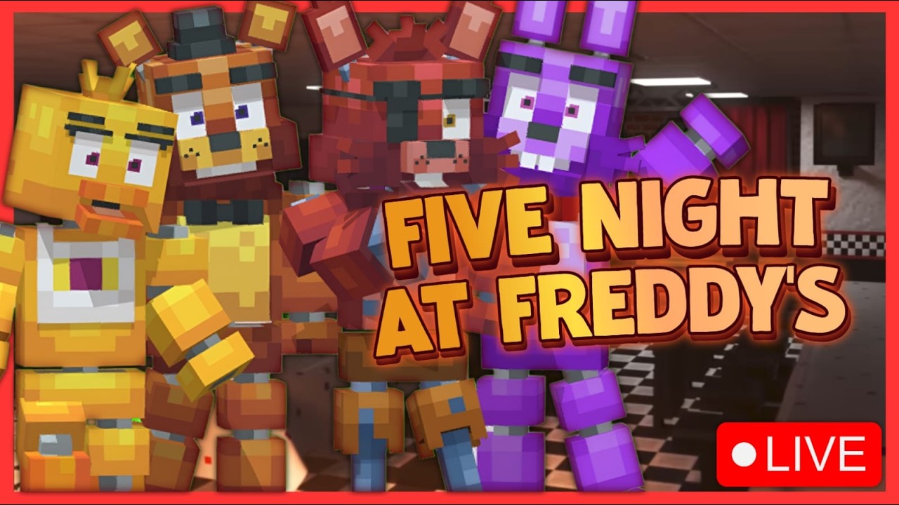 FNAF MINECRAFT ADDON AND MAP REVIEW #fnaf #liveshorts #minecraft