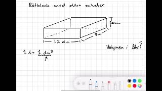 Beräkning Av Rätblock Med Olika Längdenheter. Ca.