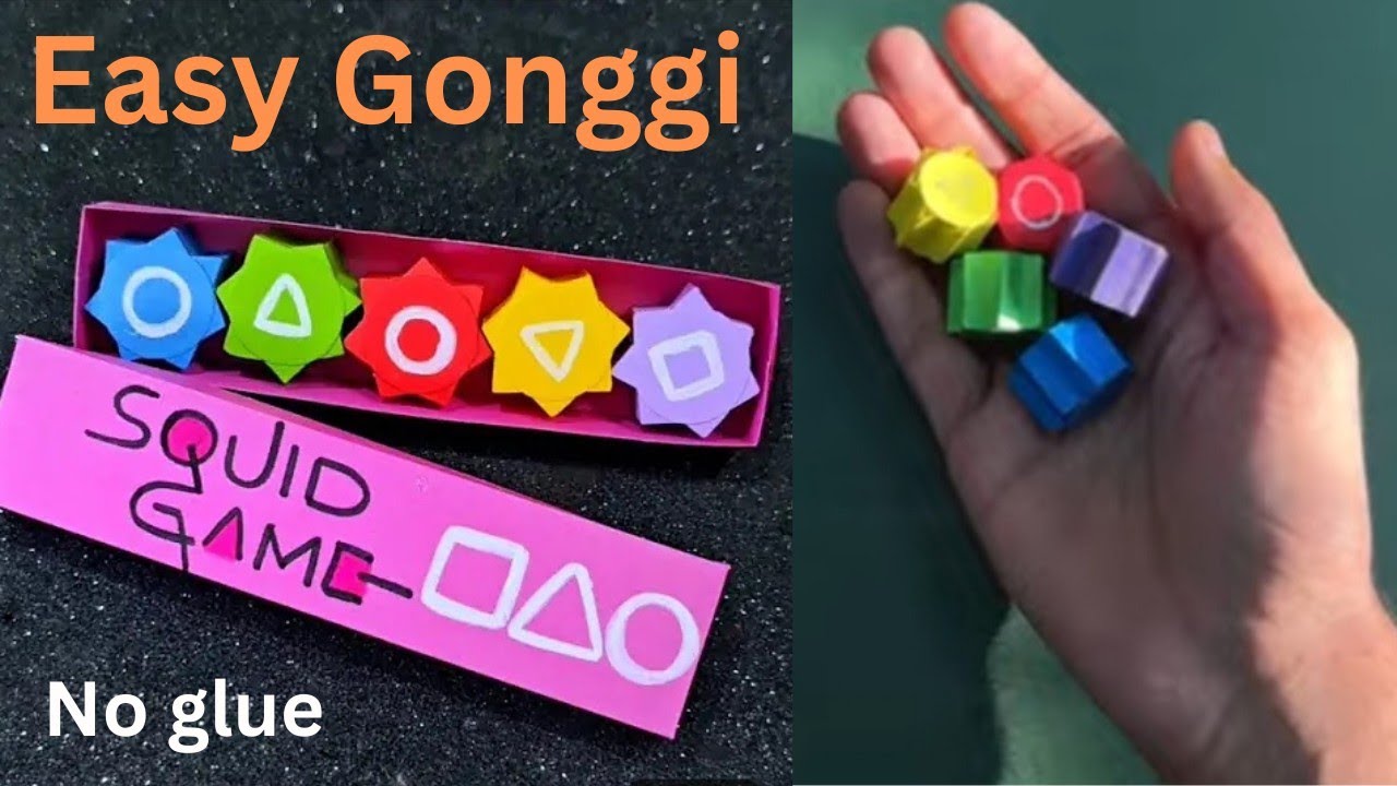 I Made DIY Squid Game Gonggi | DIY paper gonggi game by squid game ...