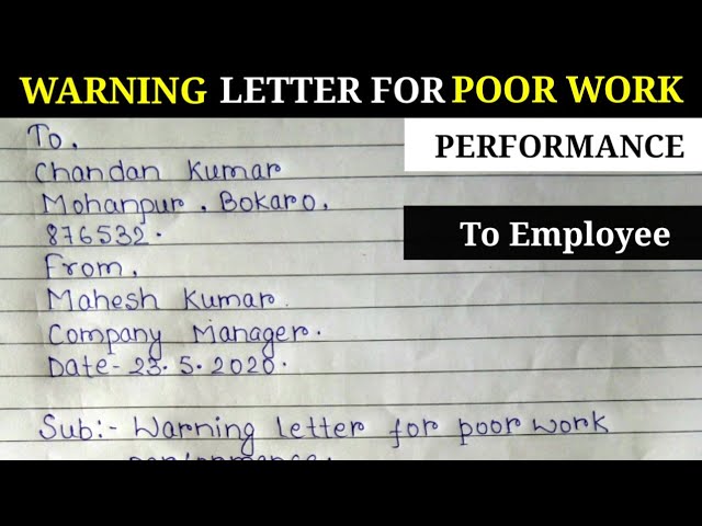Warning Letter To Employee For Sleeping On Duty In Hindi Age ...