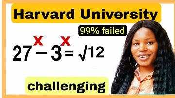 Harvard University Entrance math Examination question| Exponential question| solve for x.