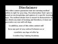 Creative Dog Training Academy's Disclaimer Creative Dog Training Academy's Disclaimer