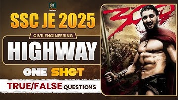 HIGHWAY Engineering in One Shot | True/False Marathon for SSC JE 2025 | Avnish Sir | Everexam