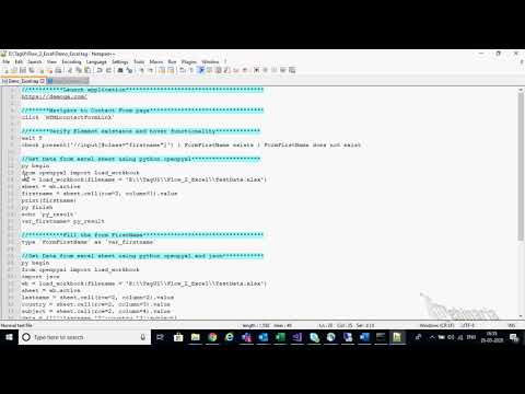 RPA -TagUI Fetch Excel Data using Python