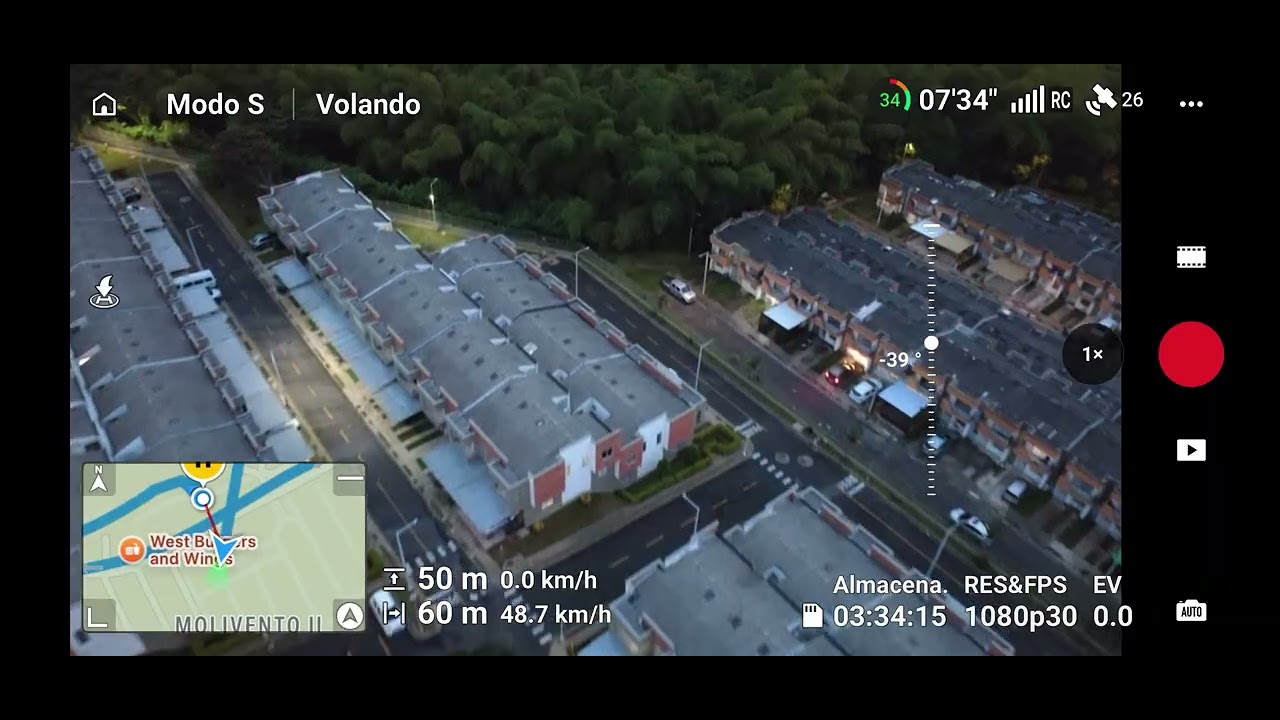 Test modo sport DJI mini 4K, velocidad máxima (57 km/h) #dji #djimini4k #testflight #dronevideo 