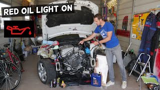 BMW RED OIL LIGHT STAYS ON OR BLINKS BMW E90 E91 E92 E93